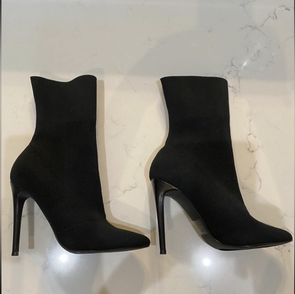 Century stiletto ankle boots Steve Madden knit sock boots - Picture 4 of 8